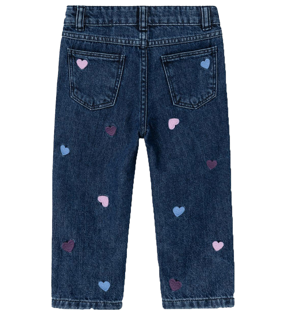 Name It Jeans - Noos - NmfBella - Dark Blue Denim w. Hearts