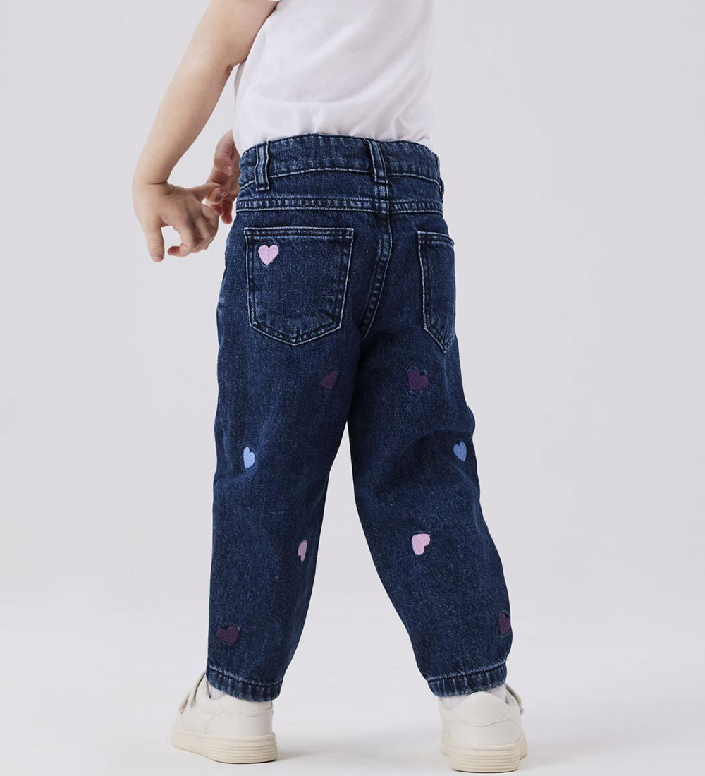 Name It Jeans - Noos - NmfBella - Dark Blue Denim w. Hearts