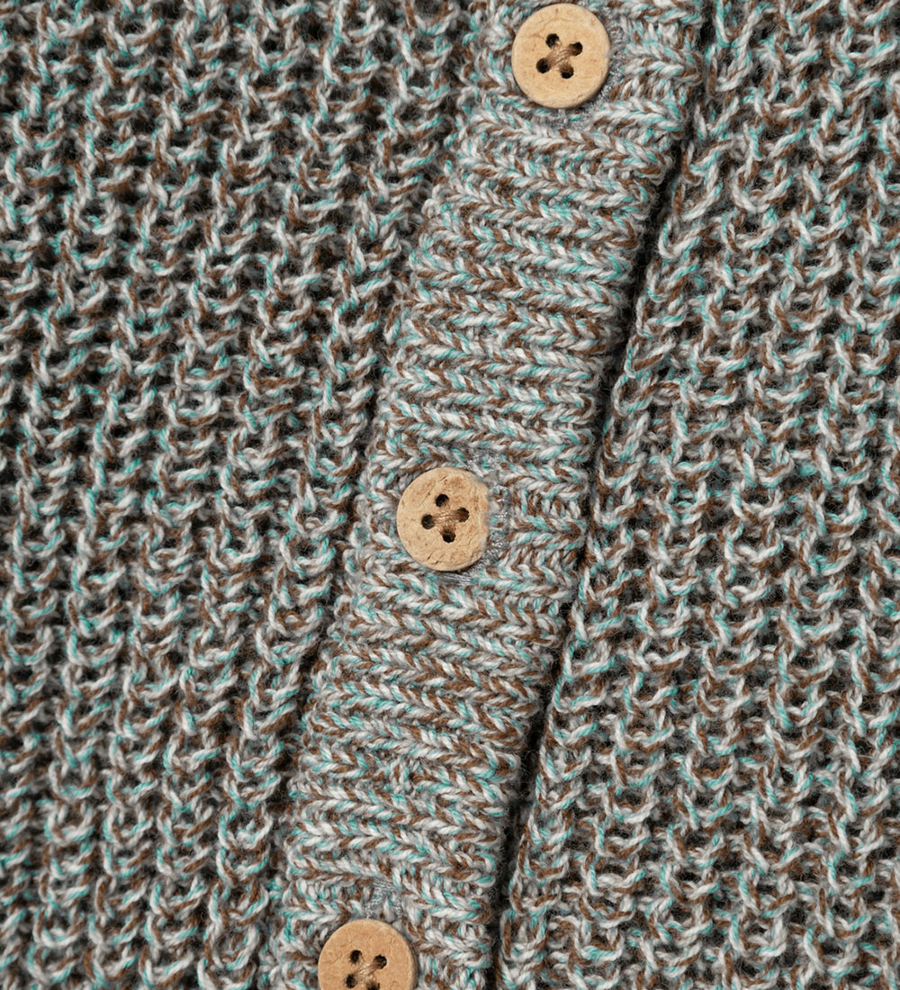 Lil' Atelier Cardigan - Prjónað - Rib - NbmNoro - Sky Grey