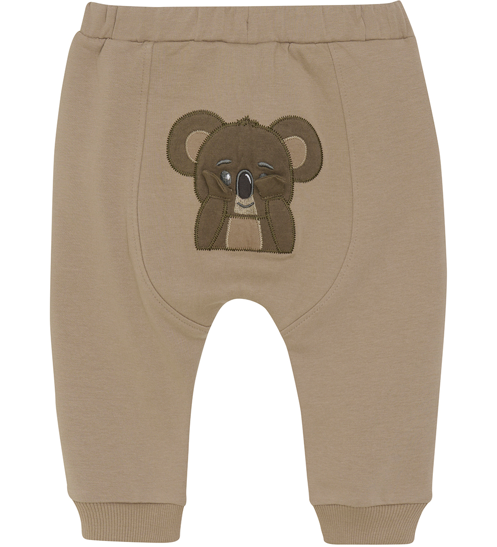 Minymo Sweatpants - Taupe Gray w. Koala bear