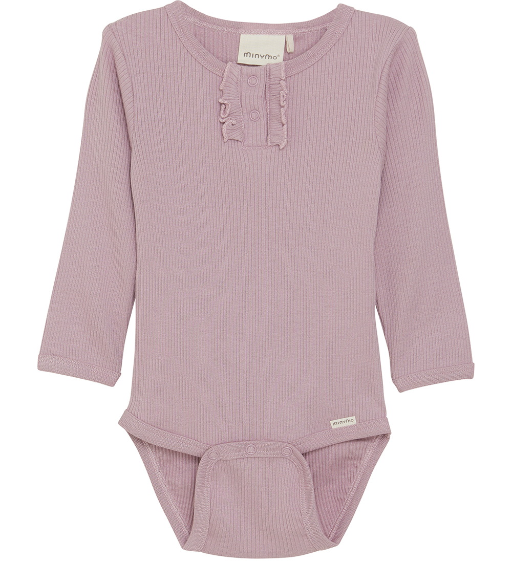 Minymo Body L/æ - Modal/Bomull - Rib - Dawn Rosa
