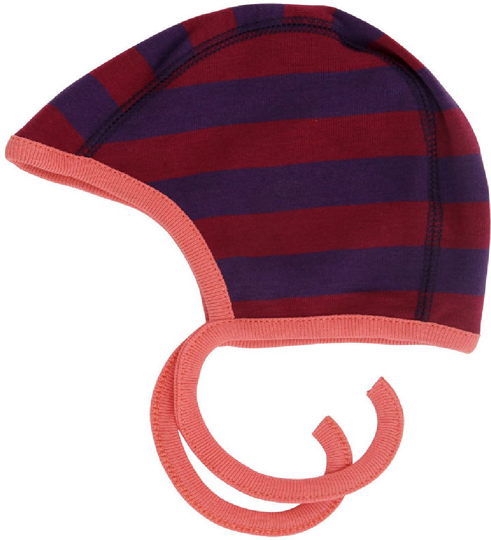Katvig Baby Hat - Purple/Aubergine Striped