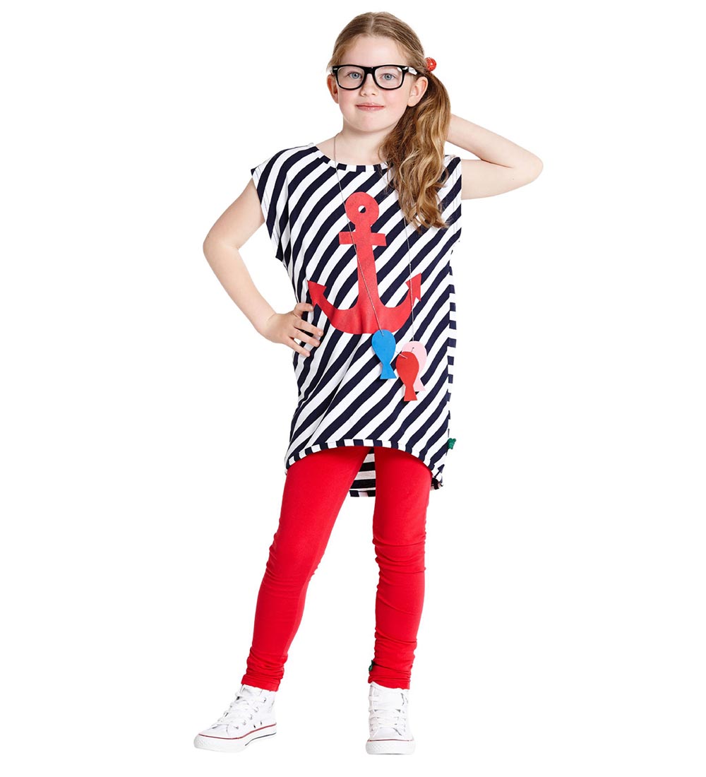 Freds World Top - Navy/White w. Anchor