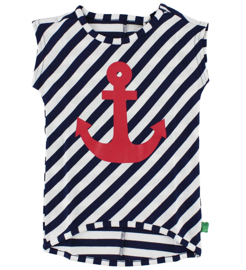 Freds World Top - Navy/White w. Anchor