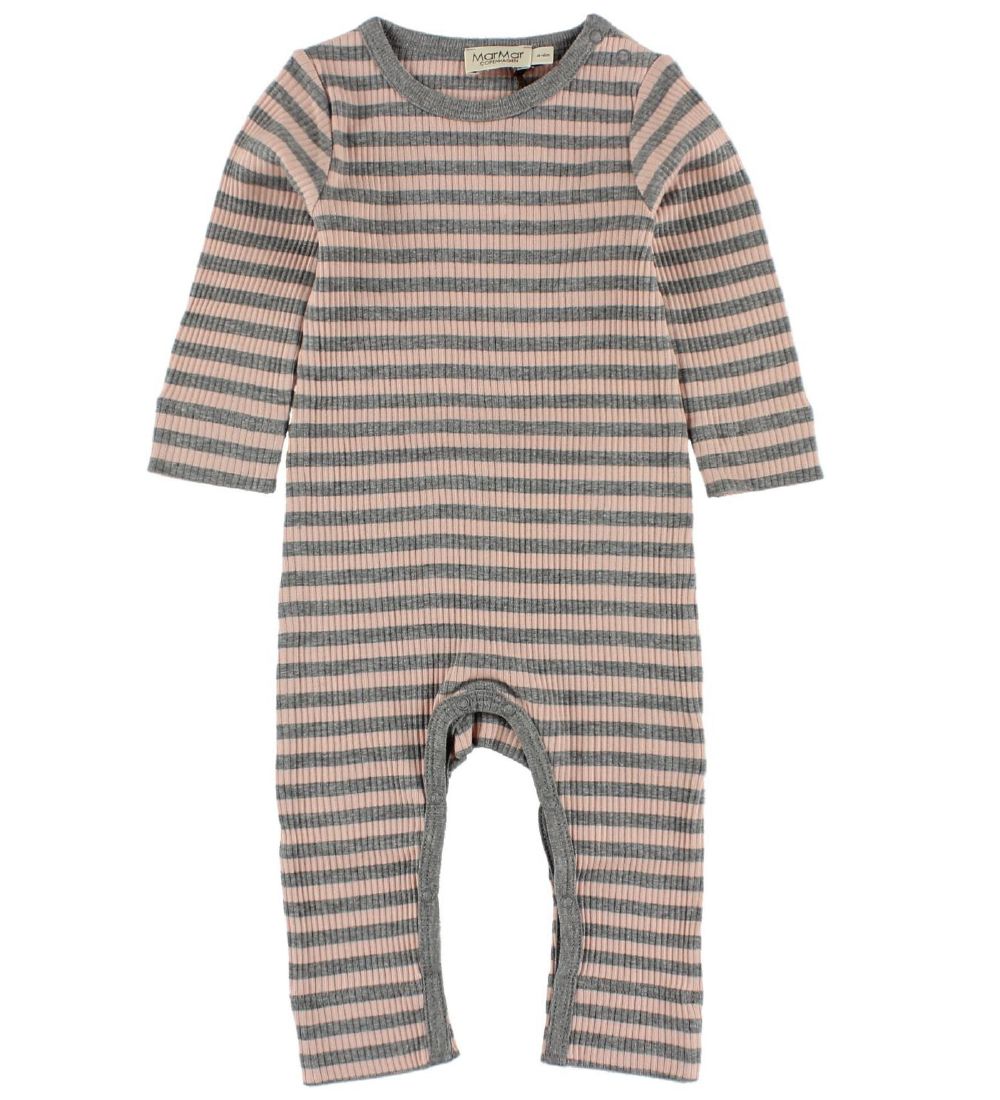 MarMar Jumpsuit - Grey/Pink Striped