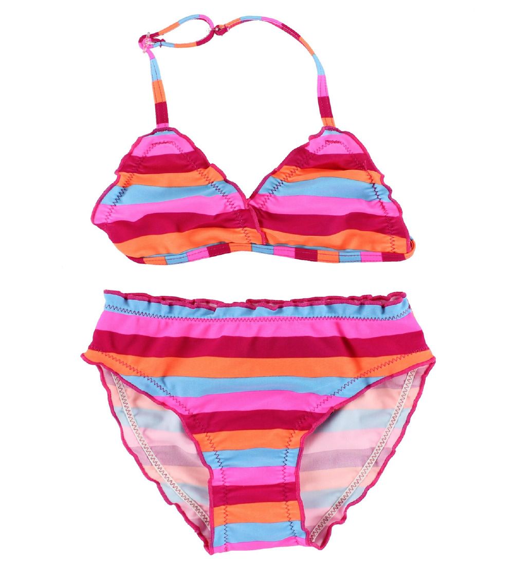 Color Kids Bikini - Vivi - Pink/Orange/Turquoise Striped