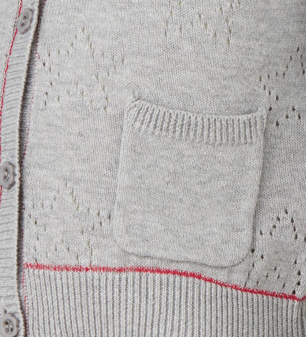LEGO® Duplo Cardigan - Knitted - Grey w. Pointelle