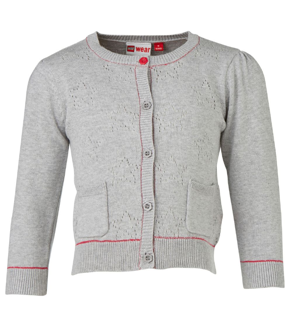 LEGO® Duplo Cardigan - Knitted - Grey w. Pointelle