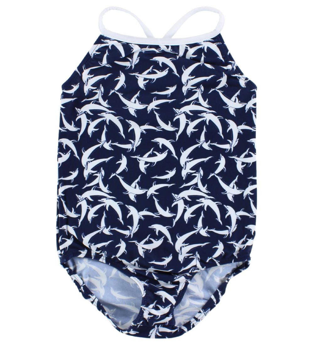 Petit Crabe Badedrakt - UV50+ - Navy m. Delfiner