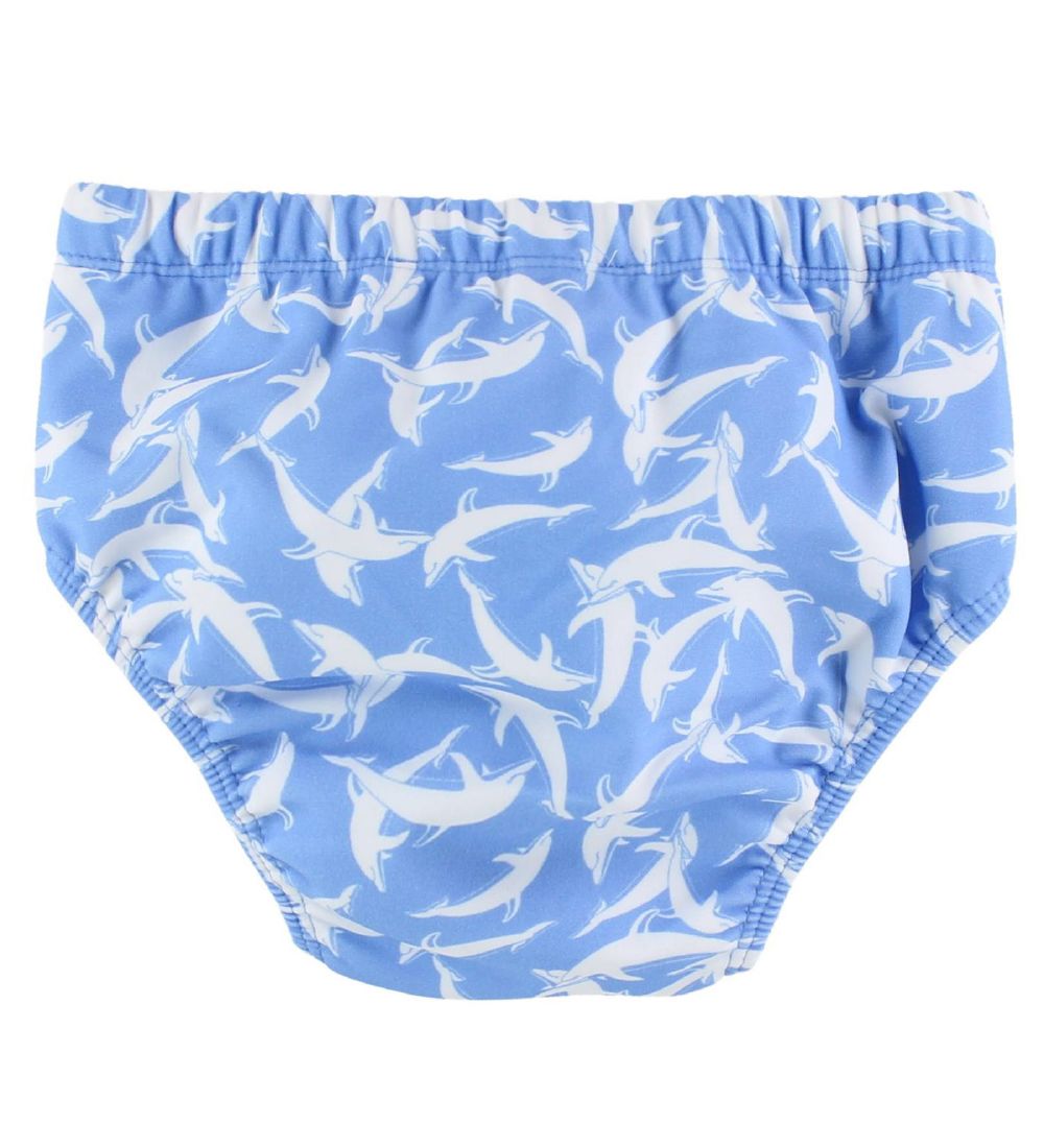 Petit Crabe Swim Diaper - UV50+ - Light Blue w. Dolphins