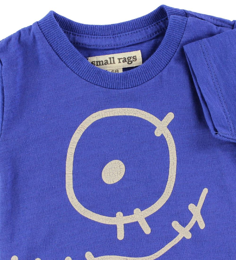 Small Rags T-shirt - Blue w. Face