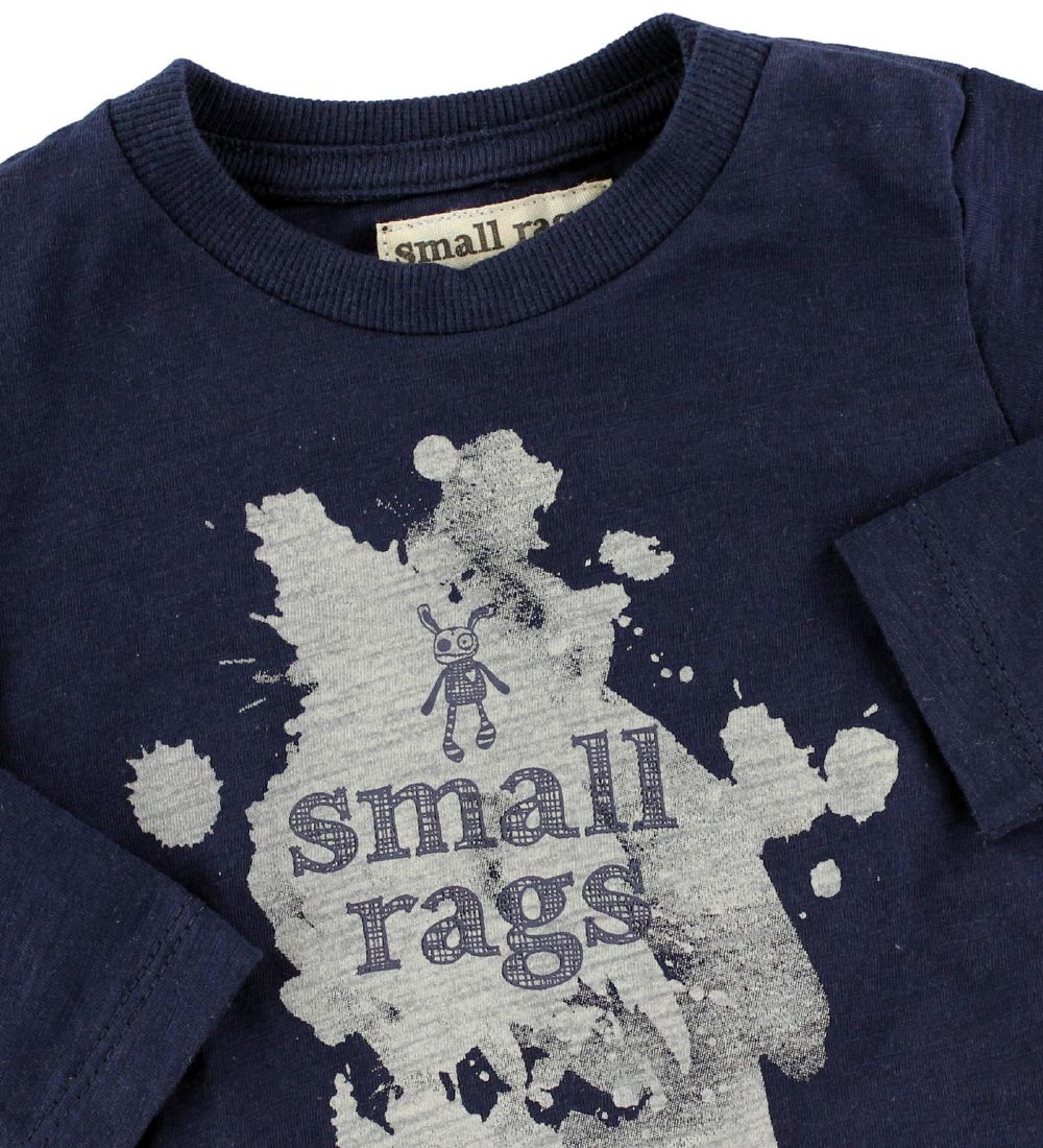 Small Rags Blouse - Navy w. Print