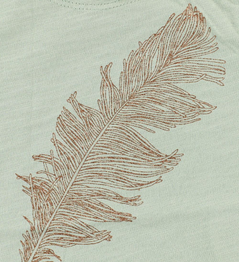 Small RagsT-shirt - Mint w. Feathers