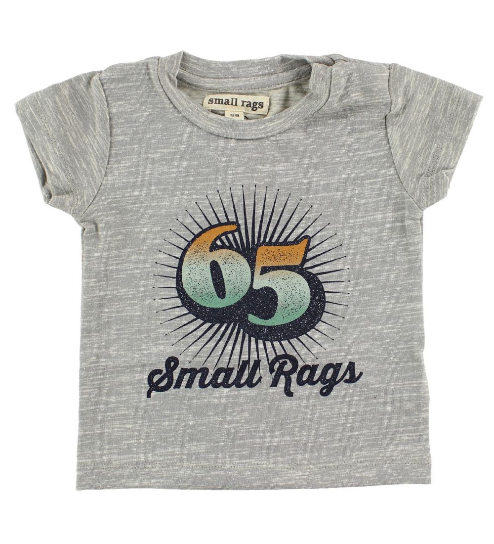 Small Rags T-shirt - Grey Melange w. Print