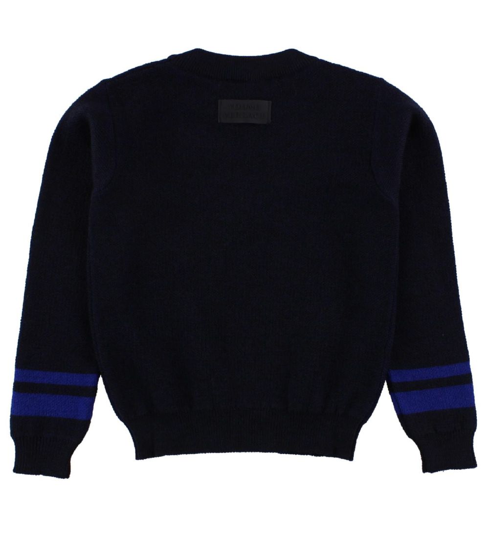 Young Versace Blouse - Wool - Navy w. Logo
