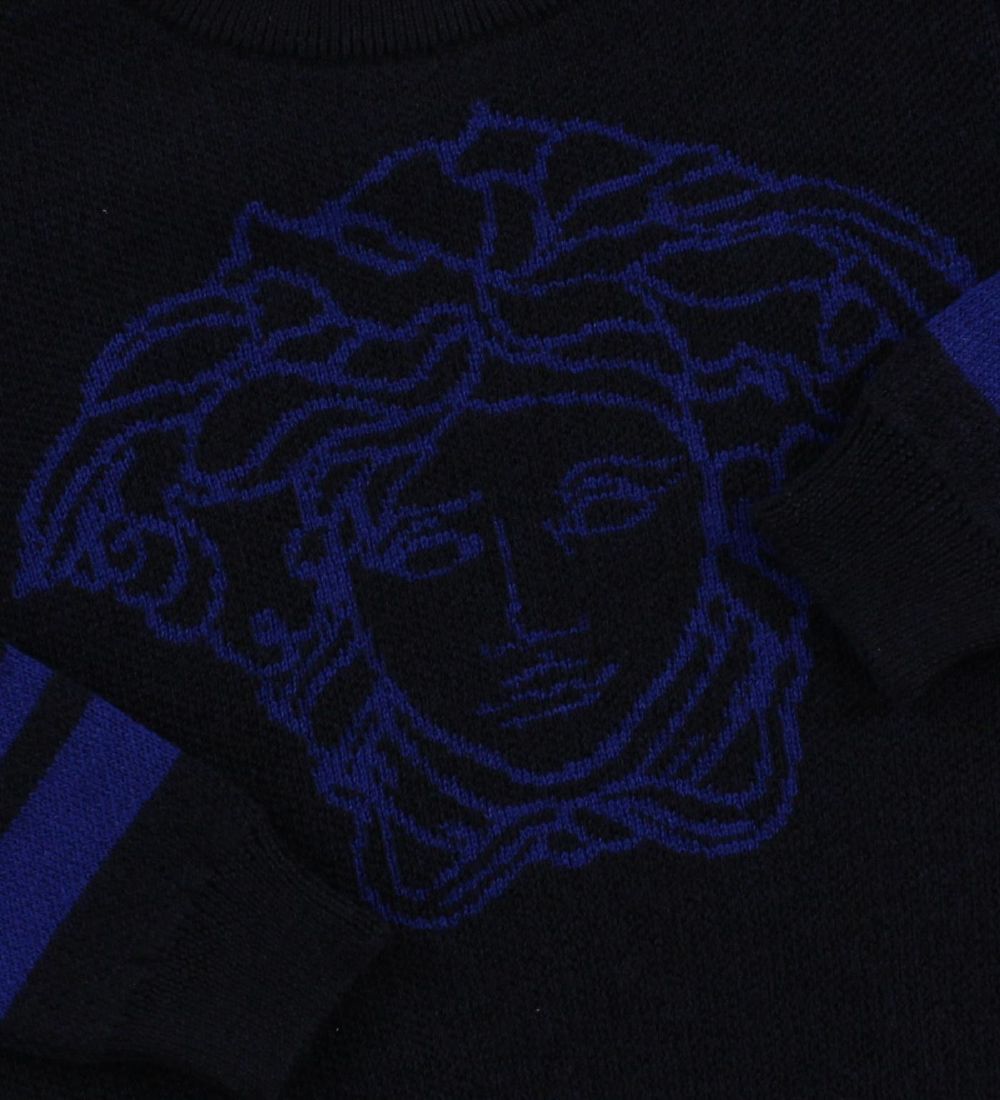Young Versace Blouse - Wool - Navy w. Logo