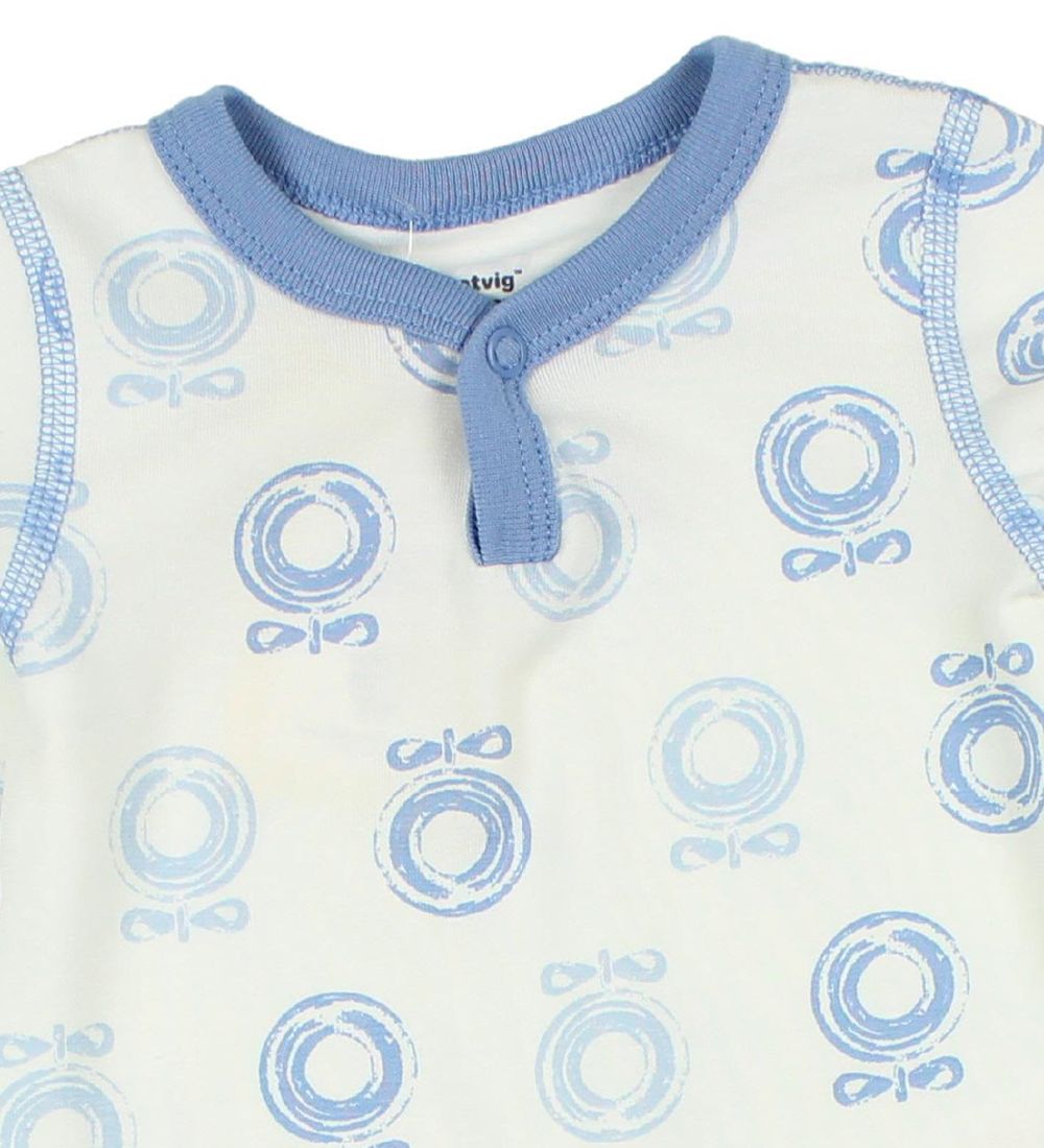 Katvig Jumpsuit - Ivory/Blue w. Apples
