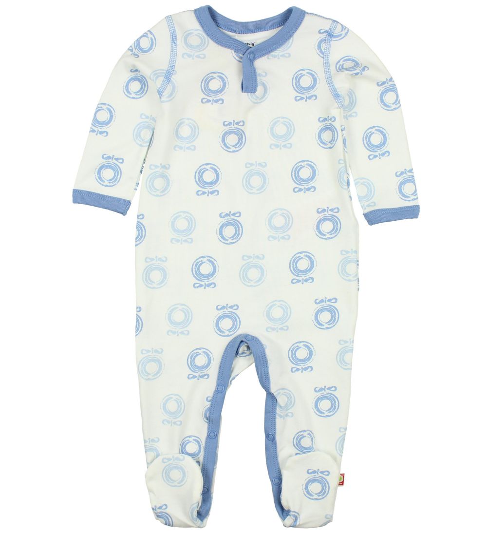 Katvig Jumpsuit - Ivory/Blue w. Apples