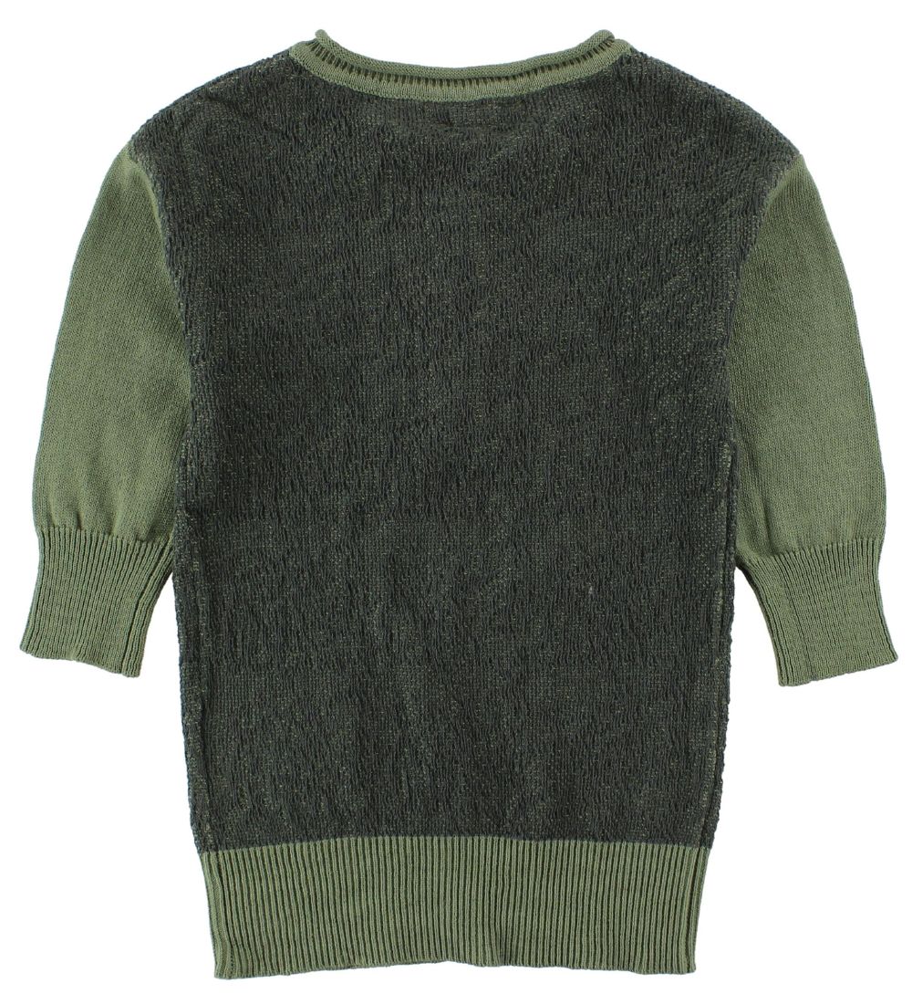 Small Rags Dress - Knitted - Dark Green/Dusty Green