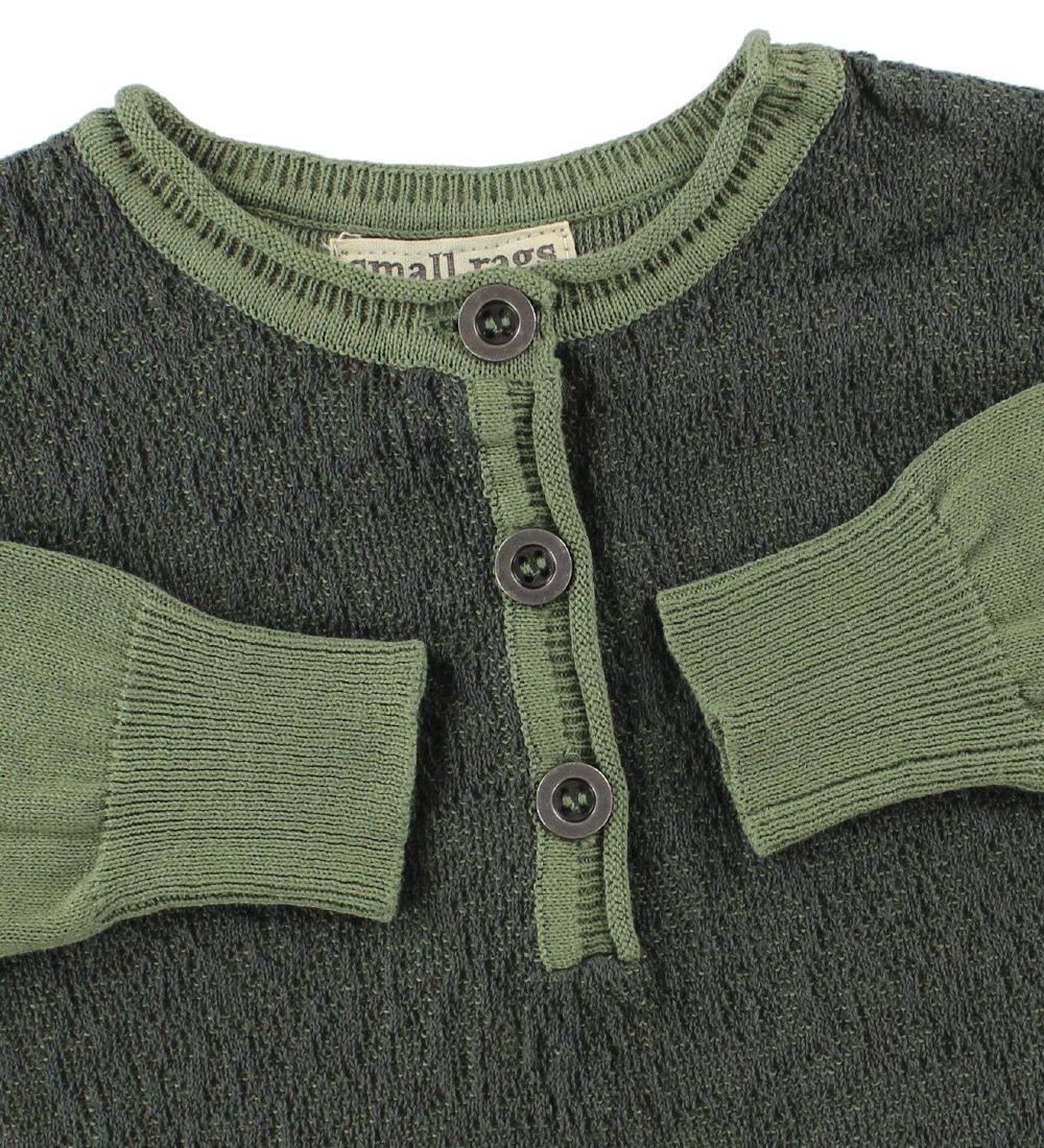 Small Rags Dress - Knitted - Dark Green/Dusty Green