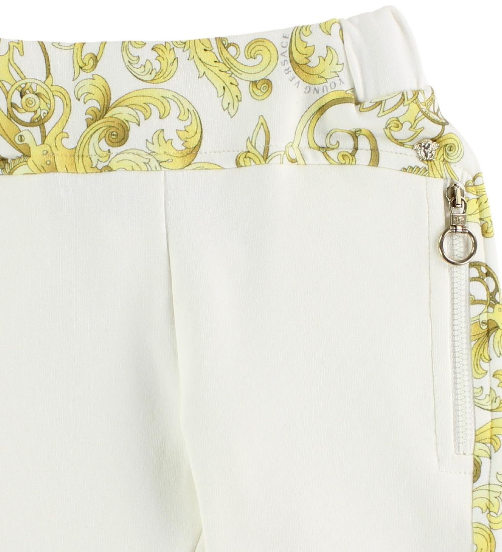 Young Versace Sweatpants - Ivory w. Yellow Pattern