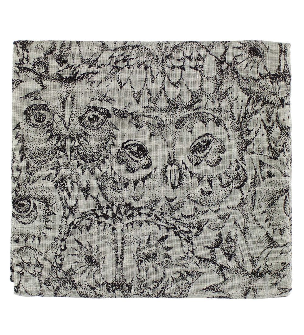Soft Gallery Muslin Cloth - 65x65 - 3-Pack - Grey w. Owls