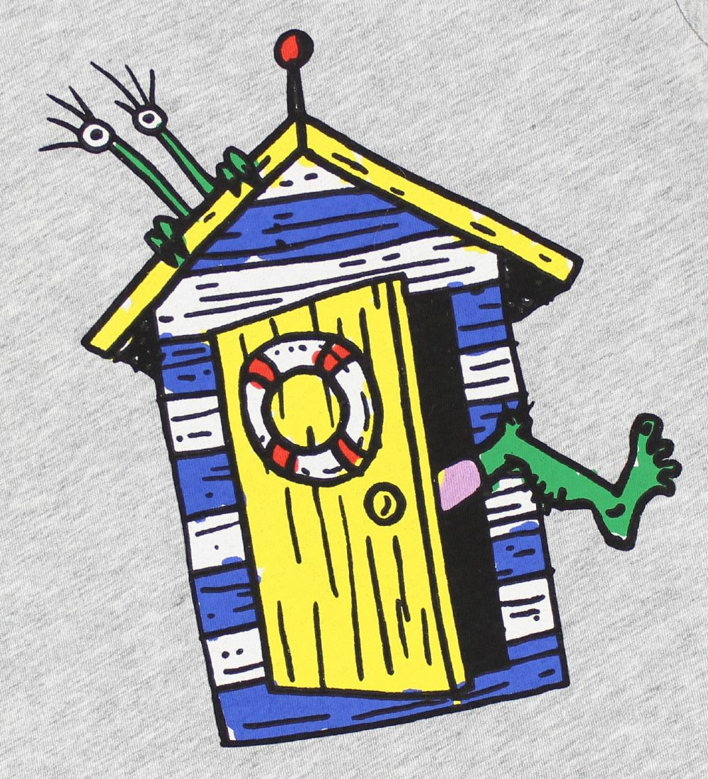 Stella McCartney Kids T-shirt - Gråmelerad m. Hus
