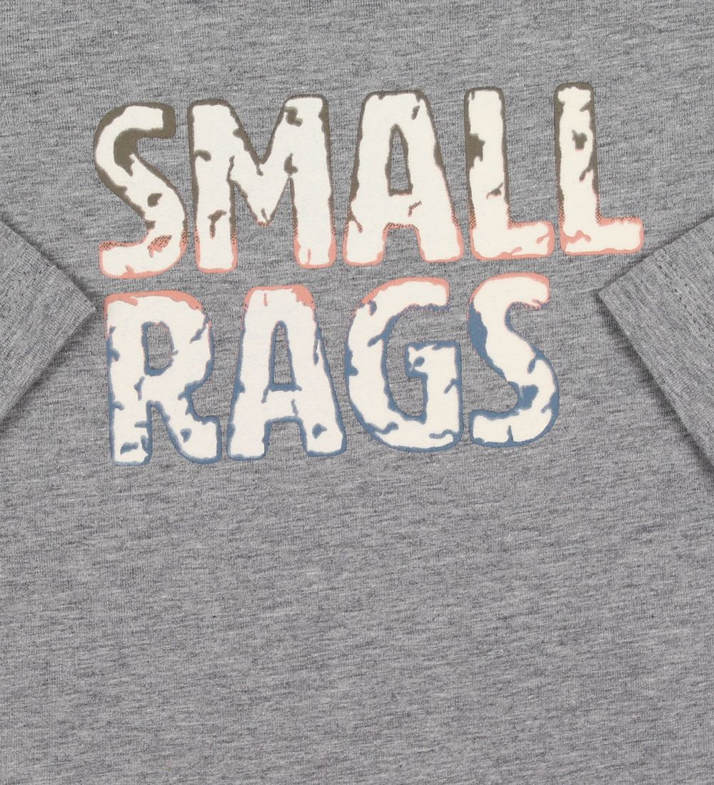 Small Rags Blouse - Grey Melange w. Print