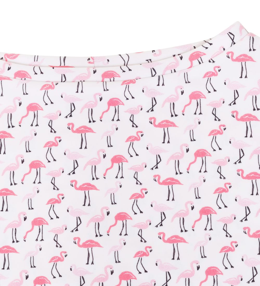 Petit Crabe Swim Top S/S - Luna - UV50 - Ivory w. Flamingo