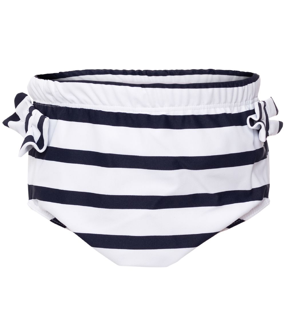 Petit Crabe Swim Diaper - Lea - UV50+ - White/Navy Striped