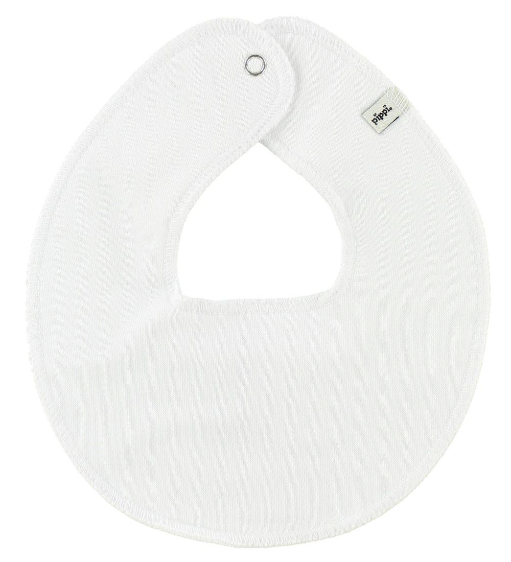 Pippi Baby Teething Bib - Round - White