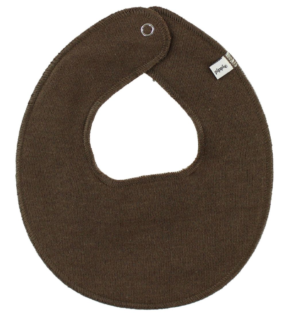 Pippi Baby Teething Bib - Round - Brown