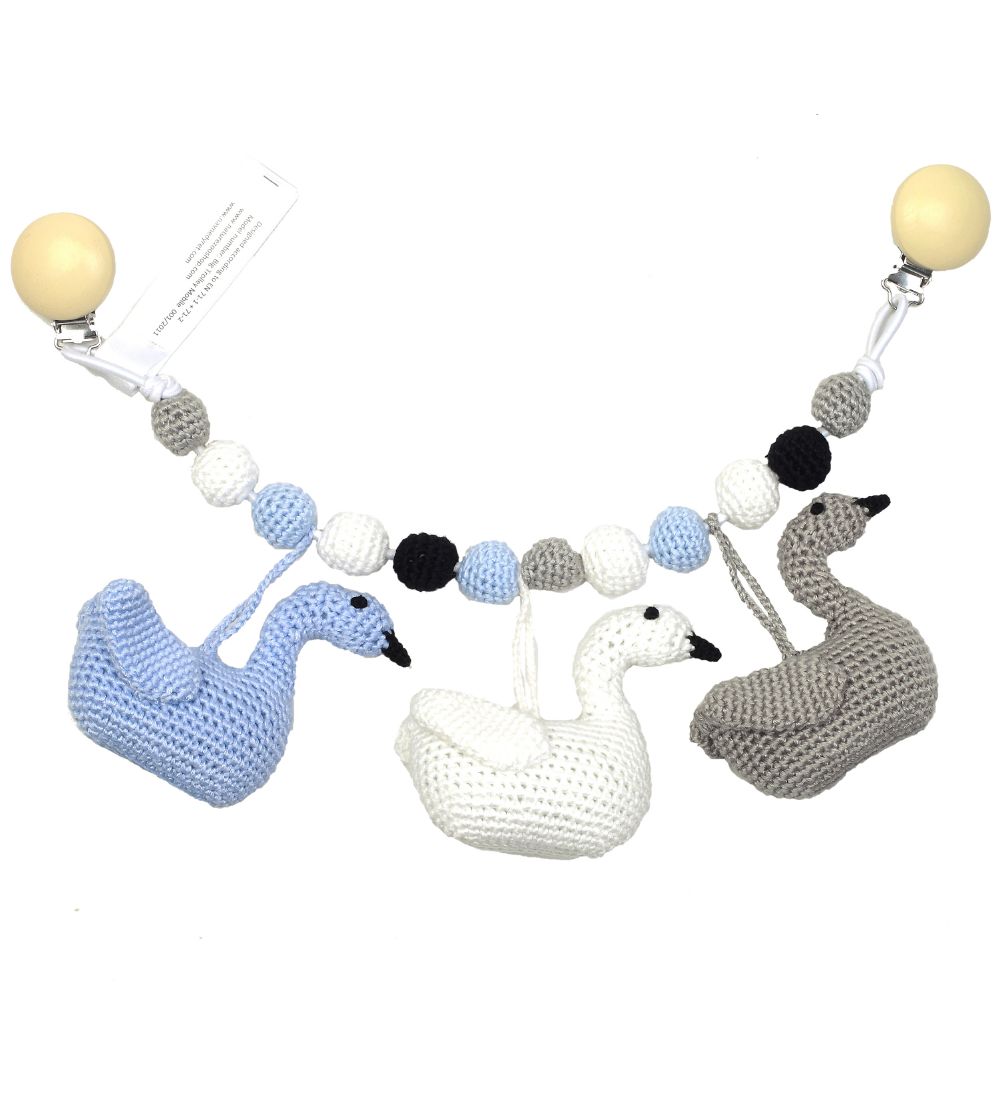 NatureZoo Pram Chain - Swan Brothers - Grey