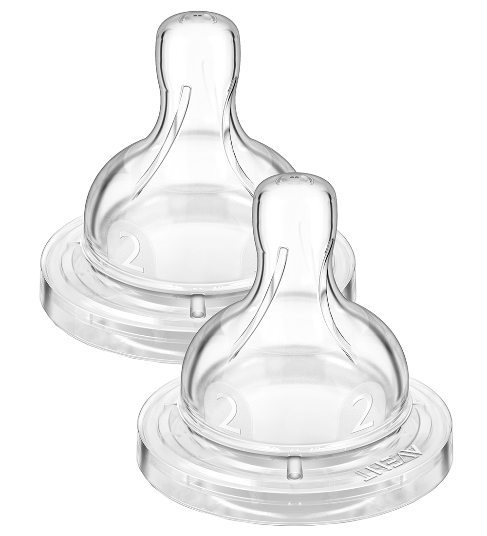Philips Avent Baby Bottle Nipples - 2-Pack - Classic+ - Slow Flo