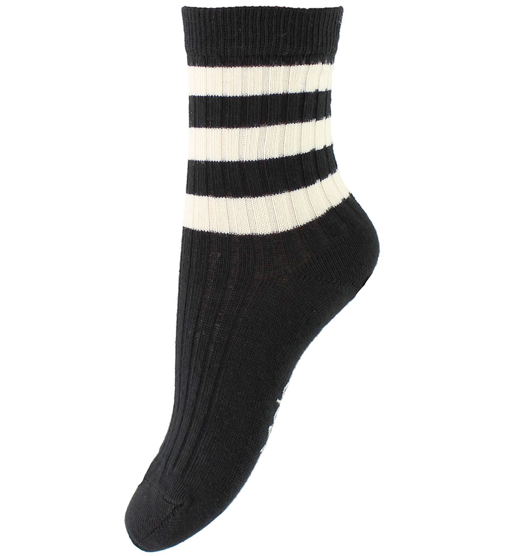 Molo Socks - 2-Pack - Nomi - Yellow Glitter/Black