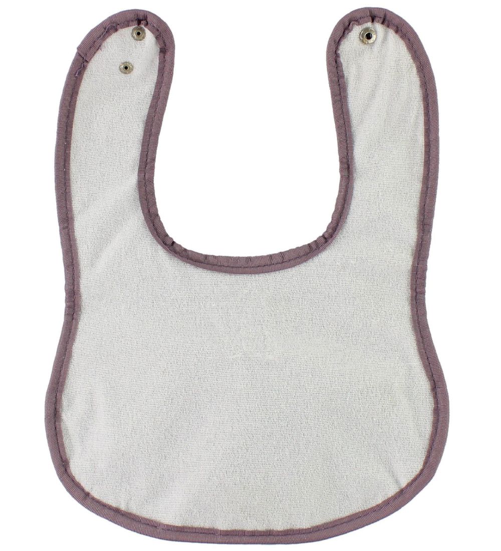 Smallstuff Lätzchen m. Tasche - Mattes Lila m. Blätter