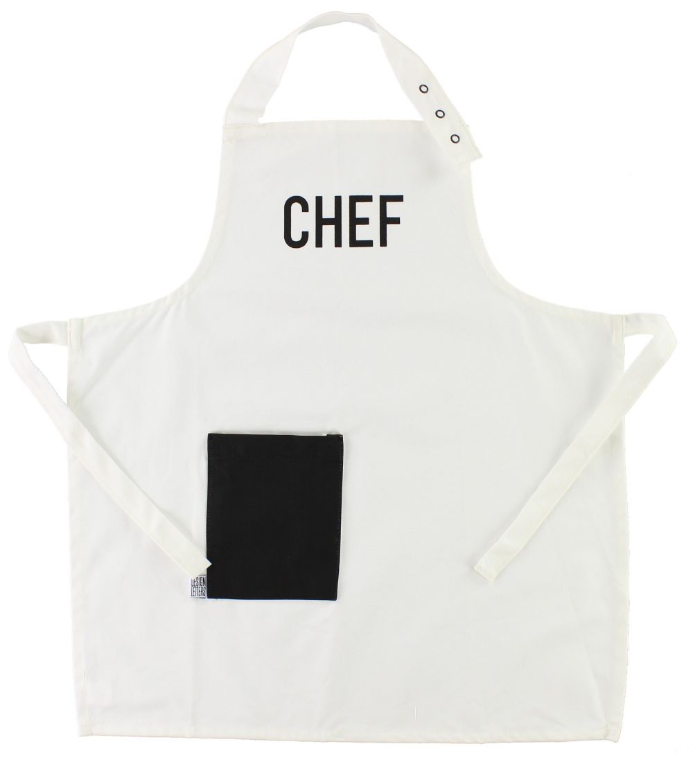 Tablier et Torchon Design Letters - Noir/Blanc