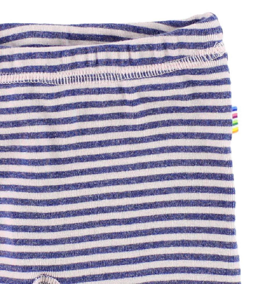 Joha Leggings w. Footies - Pink/Blue Striped