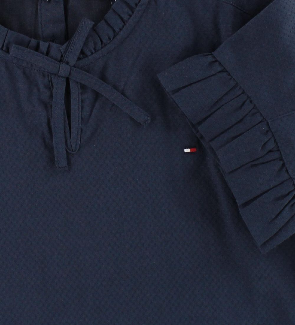 Tommy Hilfiger T-Shirt - Navy m. Rüschen