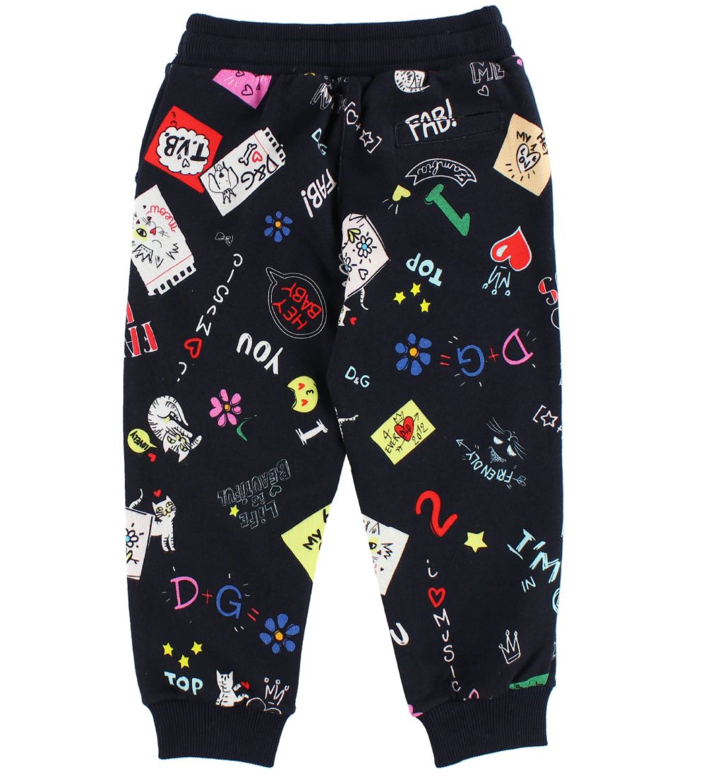 Dolce & Gabbana Sweatpants - Navy w. Print