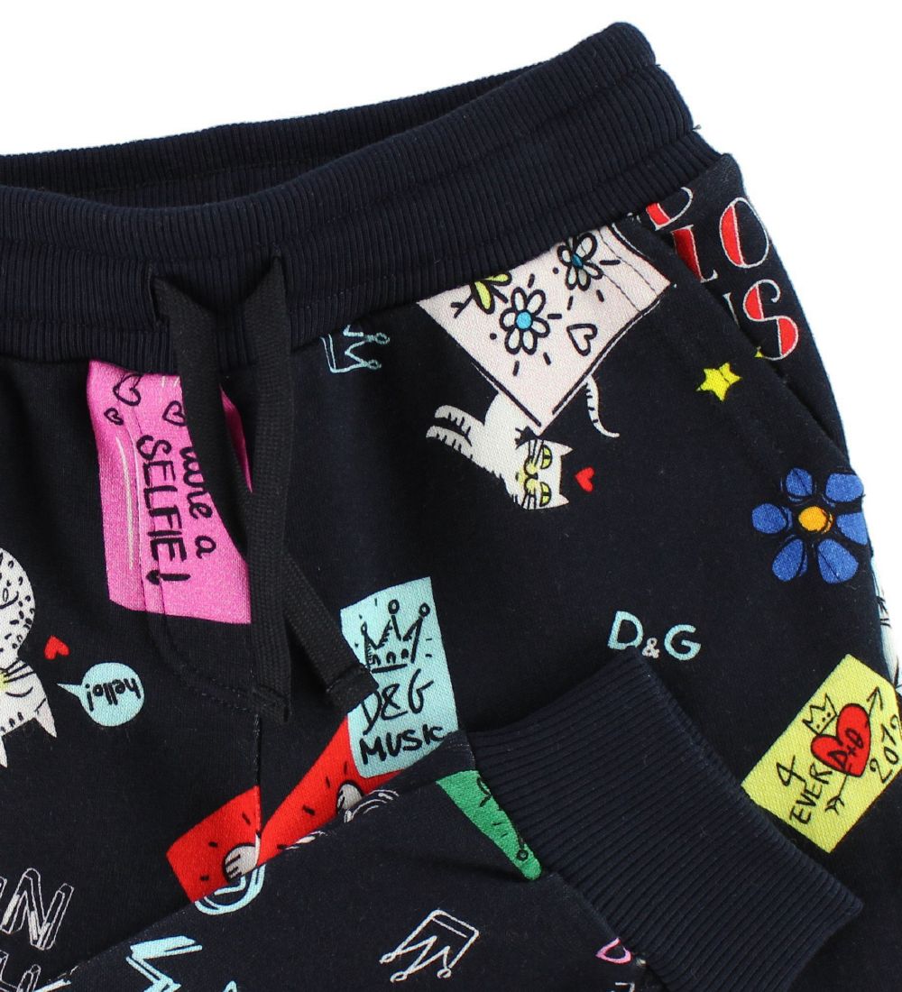 Dolce & Gabbana Sweatpants - Navy w. Print