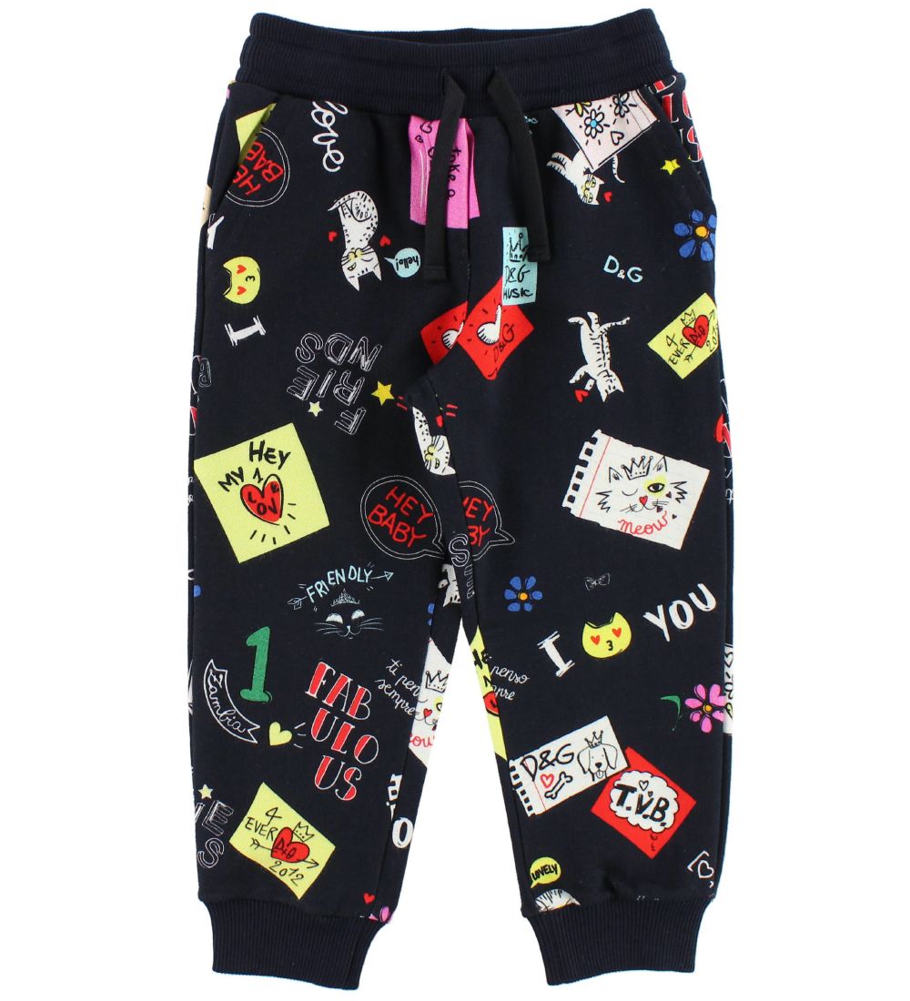 Dolce & Gabbana Sweatpants - Navy w. Print