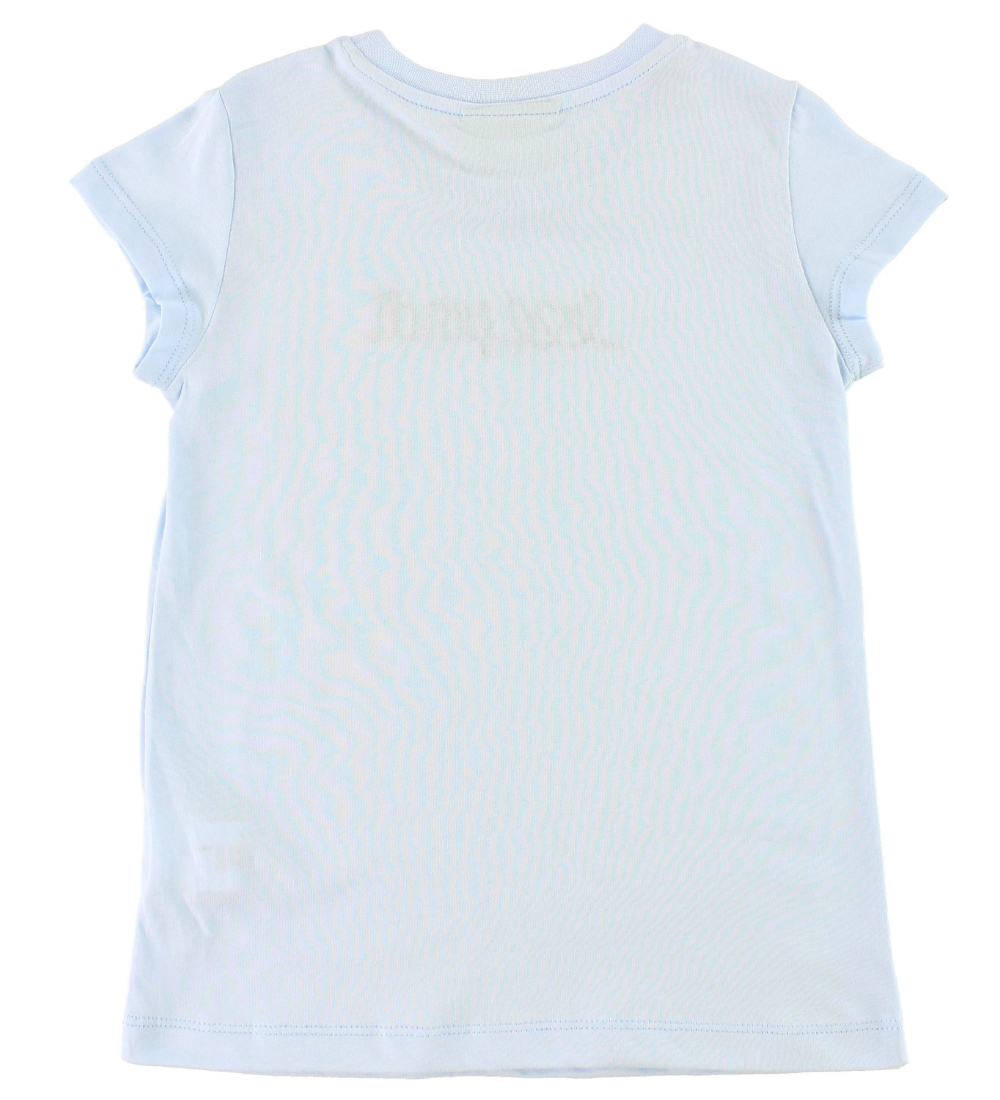 T-Shirt Fendi Kids - Bleu Clair av. Texte