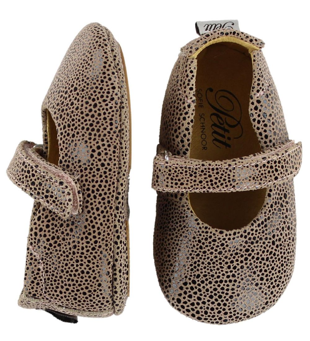 Petit by Sofie Schnoor Ballerina Slippers - Powder Rose/Black