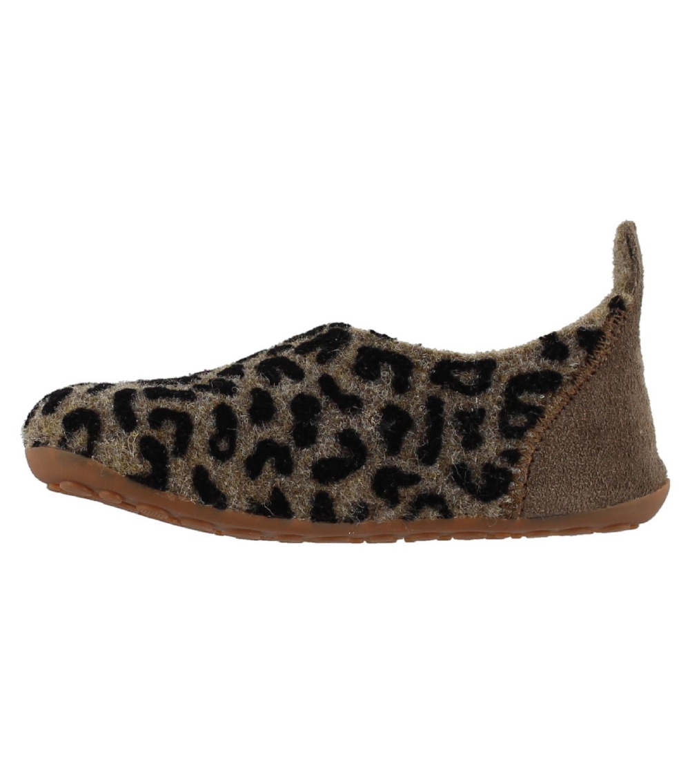 Bisgaard Innerskor - Ull - Brun Leopard