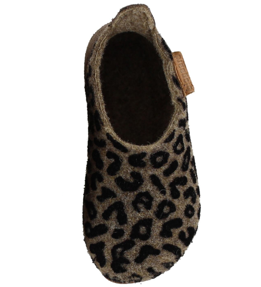 Bisgaard Innerskor - Ull - Brun Leopard