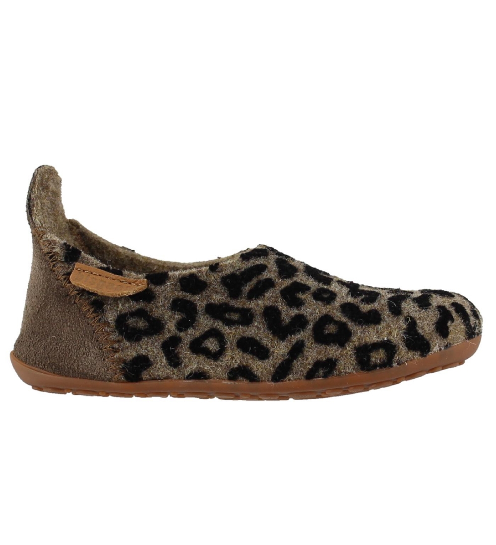 Bisgaard Innerskor - Ull - Brun Leopard