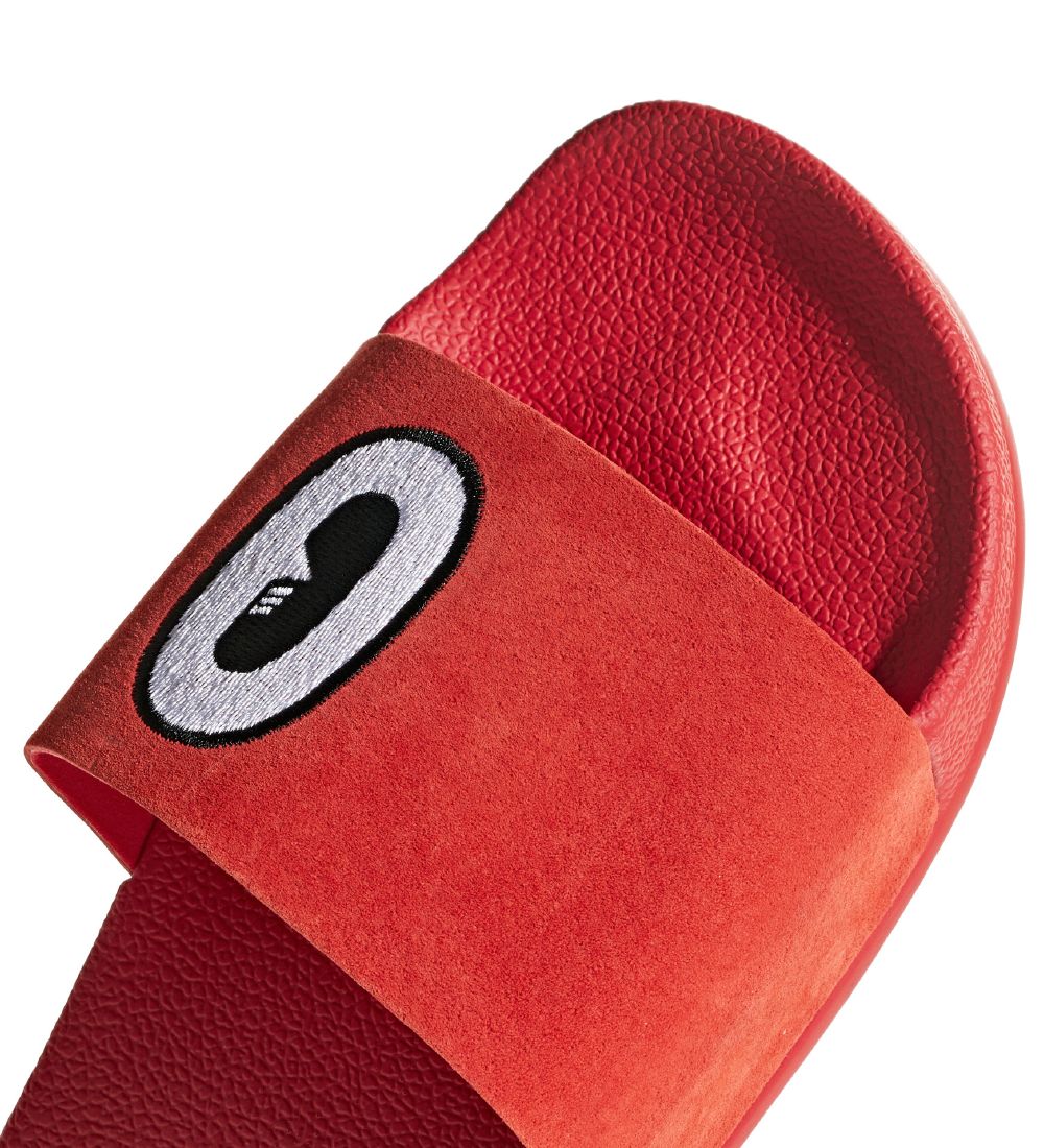 adidas Originals Flip Flops - Adilette - Active Red w. Eyes
