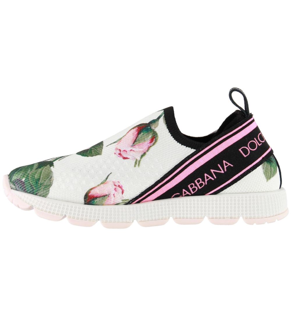 Dolce & Gabbana Slip-On - White w. Roses