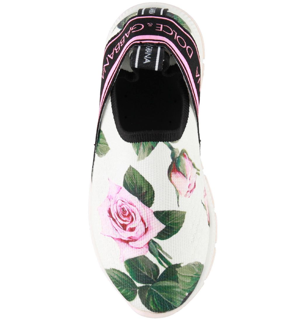 Dolce & Gabbana Slip-On - White w. Roses